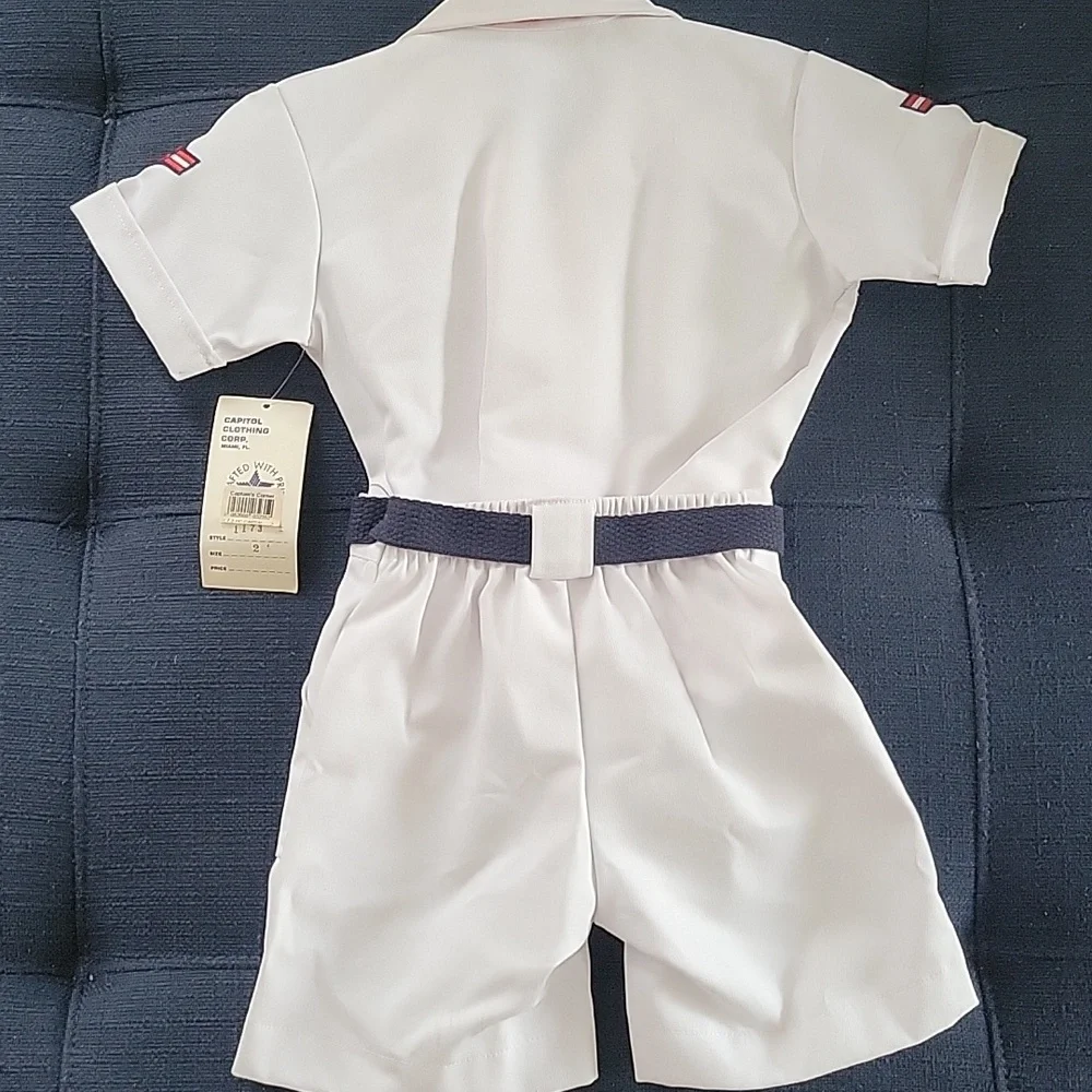 Vintage Little Baron Boat Captain White Sailing Ship Costume 2T